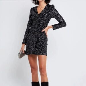 black Sequin dress